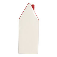 Clayre & Eef | Decoratie Huisje met LED Wit Rood 7x6x19 cm | 6CE2177L