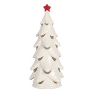 Clayre & Eef | Decoratie Kertboom met LED Wit Rood ø 11x25 cm | 6CE2178M