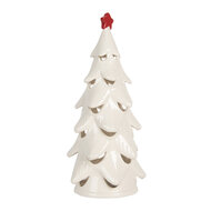 Clayre & Eef | Decoratie Kertboom met LED Wit Rood ø 11x25 cm | 6CE2178M