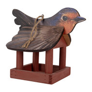 Clayre & Eef | Vogelvoederhuisje Rood Bruin 17x25x21 cm | 6H2455
