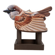 Clayre & Eef | Vogelvoederhuisje Bruin Beige 17x25x21 cm | 6H2456