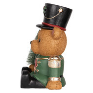 Clayre & Eef | Decoratie Beer Bruin Groen 25x25x38 cm | 6MG0153