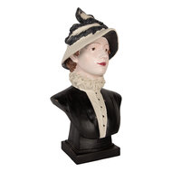 Clayre & Eef | Decoratie Buste Vrouw Beige Bruin 27x21x48 cm | 6PR5549