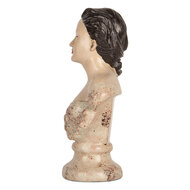 Clayre & Eef | Decoratie Buste Vrouw Beige Bruin 12x8x20 cm | 6PR5553