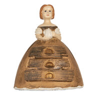 Clayre & Eef | Sieradendoos Dame Bruin Beige 16x11x20 cm | 6PR5558