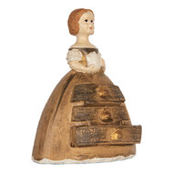 Clayre & Eef | Sieradendoos Dame Bruin Beige 16x11x20 cm | 6PR5558