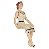 Clayre & Eef | Decoratie Vrouw Beige 12x10x29 cm | 6PR5560