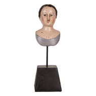 Clayre & Eef | Decoratie Buste Vrouw Beige Bruin 11x11x34 cm | 6PR5564