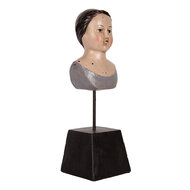 Clayre & Eef | Decoratie Buste Vrouw Beige Bruin 11x11x34 cm | 6PR5564