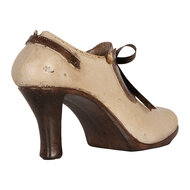 Clayre & Eef | Decoratie Schoen Beige Bruin 19x7x12 cm | 6PR5569