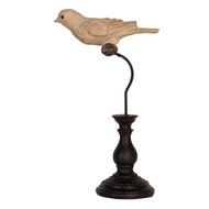 Clayre & Eef | Decoratie Vogel Beige Bruin 12x7x21 cm | 6PR5587
