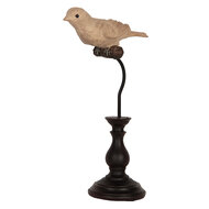 Clayre & Eef | Decoratie Vogel Beige Bruin 12x7x21 cm | 6PR5587