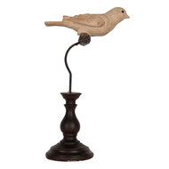 Clayre & Eef | Decoratie Vogel Beige Bruin 12x7x21 cm | 6PR5587