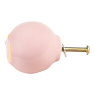 Clayre & Eef | Deurknop Roze Geel ø 4x4 cm / S3 cm | 66271