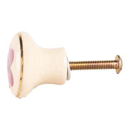 Clayre & Eef | Deurknop Beige Roze ø 3x3 cm / S3 cm | 66276