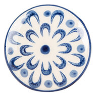 Clayre & Eef | Deurknop Beige Blauw ø 4x3 cm / S3 cm | 66279