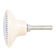 Clayre & Eef | Deurknop Beige Blauw ø 4x3 cm / S3 cm | 66280