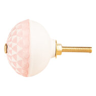 Clayre & Eef | Deurknop Roze Beige ø 4x3 cm / S3 cm | 66282
