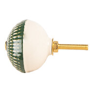 Clayre & Eef | Deurknop Groen Beige ø 4x3 cm / S3 cm | 66283