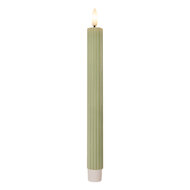 Clayre & Eef | Kaars met LED set van 2 Groen ø 2x25 cm / 2xAAA | 6CA0002GR
