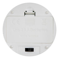 Clayre & Eef | Kaars met LED Grijs ø 8x13 cm / 2xAA | 6CA0003G