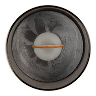 Clayre & Eef | Waxinelichthouder met LED Bruin ø 8x10 cm / 3xAAA | 6CA0007