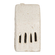 Clayre & Eef | Decoratie Huisje met LED Beige 6x5x10 cm | 6CE2175S