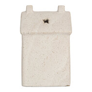 Clayre & Eef | Decoratie Huisje met LED Beige 9x7x15 cm | 6CE2176M