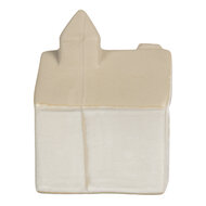 Clayre & Eef | Decoratie Huisje met LED Wit Beige 9x6x12 cm | 6CE2180