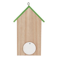 Clayre & Eef | Vogelhuis Wit Groen 14x10x23 cm | 6H2453