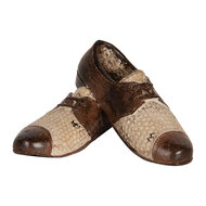 Clayre & Eef | Decoratie Schoenen Bruin Beige 12x11x8 cm | 6PR5572