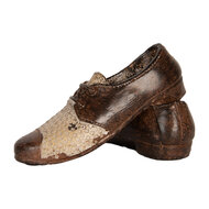 Clayre & Eef | Decoratie Schoenen Bruin Beige 12x11x8 cm | 6PR5572