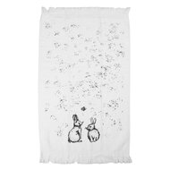 Clayre & Eef | Gastendoekje Wit Grijs 40x66 cm | CTBNS-2