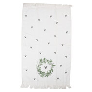 Clayre & Eef | Gastendoekje Wit Groen 40x66 cm | CTLNL