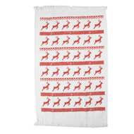 Clayre & Eef | Gastendoekje Wit Rood 40x66 cm | CTNOC-1
