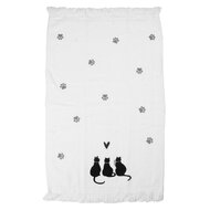 Clayre & Eef | Gastendoekje Wit Zwart 40x66 cm | CTPWS-1
