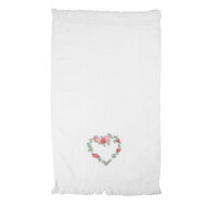 Clayre & Eef | Gastendoekje Wit Roze 40x66 cm | CTSLF