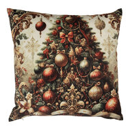 Clayre & Eef | Kussenhoes Beige Rood 45x45 cm | NCH23