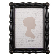 Clayre &amp; Eef   | Fotolijst Zwart Bruin 17x2x22 cm / 13x18 cm | 2F1305