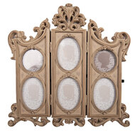 Clayre &amp; Eef   | Fotolijst Beige 31x2x30 cm / (4)7x9 cm (2) &oslash; 6 cm | 2F1318