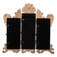Clayre &amp; Eef   | Fotolijst Beige 31x2x30 cm / (4)7x9 cm (2) &oslash; 6 cm | 2F1318