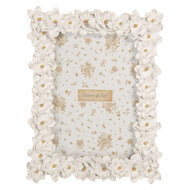 Clayre & Eef | Fotolijst Wit Goudkleurig 18x2x23 cm / 13x18 cm | 2F1360M