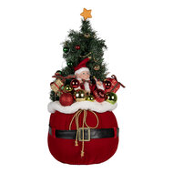 Clayre &amp; Eef   | Decoratie Kertboom met LED Rood &oslash; 30x70 cm / 3xAA | 50829