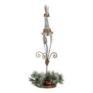 Clayre &amp; Eef   | Kerstdecoratie Rendier Grijs Bruin 24x24x68 cm | 5Y1297
