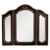 Clayre &amp; Eef   | Wandspiegel Zwart Goudkleurig 38x2x34 cm | 62S317