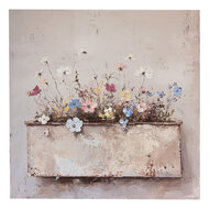 Clayre &amp; Eef   | Wanddecoratie Beige Roze 36x3x36 cm | 66265