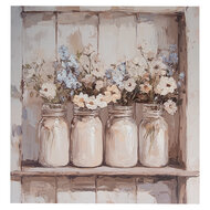 Clayre &amp; Eef   | Wanddecoratie Beige Roze 51x3x51 cm | 66266