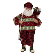 Clayre &amp; Eef   | Kerstdecoratie Kerstman Rood 16x11x28 cm | 66323