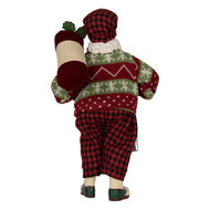 Clayre &amp; Eef   | Kerstdecoratie Kerstman Rood 16x11x28 cm | 66323