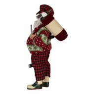 Clayre &amp; Eef   | Kerstdecoratie Kerstman Rood 16x11x28 cm | 66323